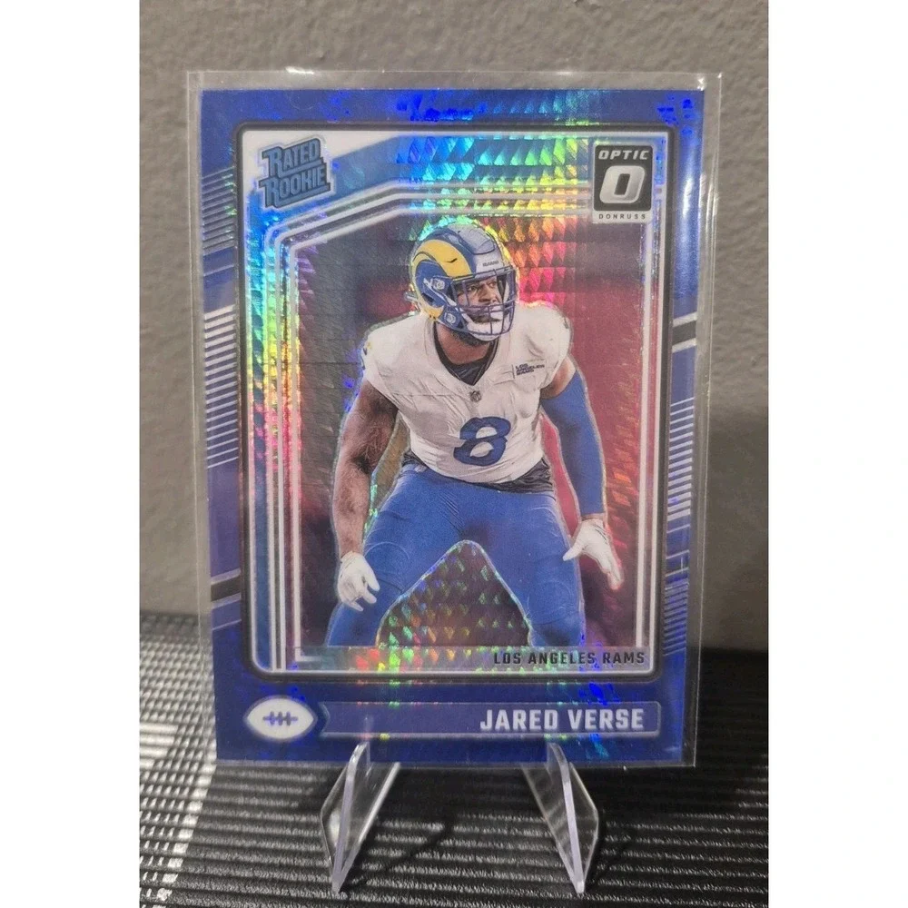 2024 Panini Donruss Optic Jared Verse‎ #242 Rated Rookie Blue Hyper Prizm (RC)